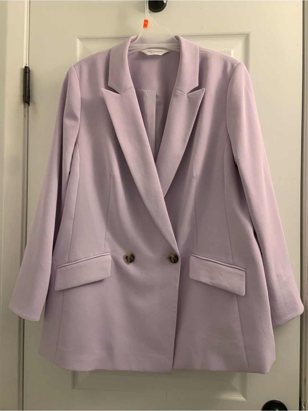 Addition Elle Lilac Double-Breasted Blazer